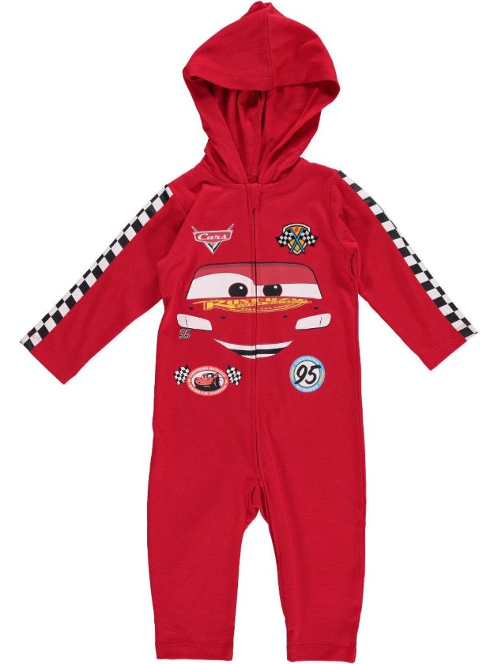 NWT McQueen Racing Graphic Jersey Costume Zip Front Coverall 4T